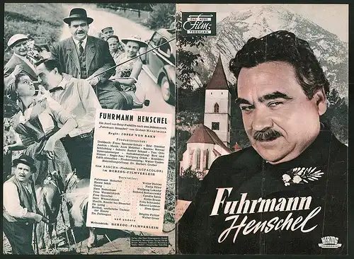 Filmprogramm DNF, Fuhrmann Henschel, Walter Richter, Nadja Tiller, Regie Josef von Baky