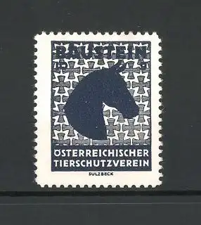 Reklamemarke Österreichischer Tierschutzverein, Pferdekopf