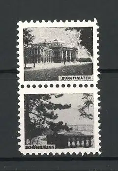 Reklamemarke Wien, Burgtheater und Schönbrunn