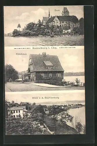 AK Ratzeburg i. Lbg., Fährhaus, Dom, Blick v. d. Sophienburg