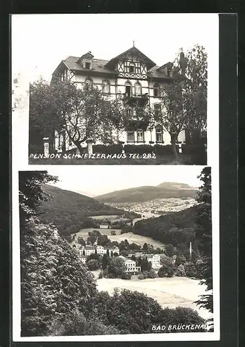 AK Bad Brückenau, Pension Schweizerhaus, Teilansicht