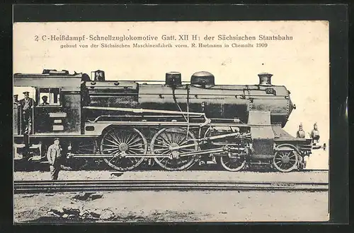 AK Heissdampf-Schnellzuglokomotive Gatt. XII H1 der Sächsischen Staatsbahn