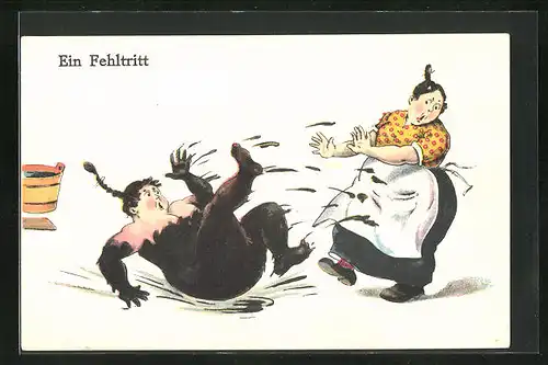 AK Ein Fehltritt, Badekulturhumor