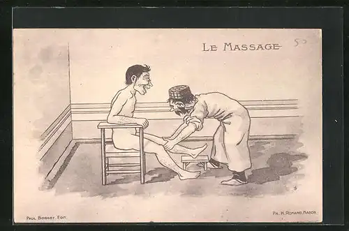 AK Le Massage, Karikatur