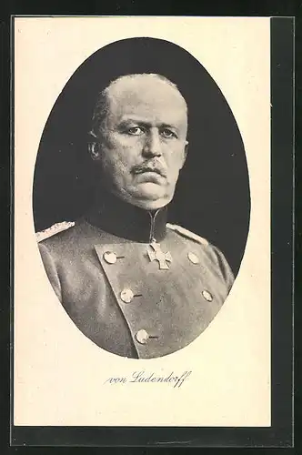 AK Erich Ludendorff in Uniform mit Eisernem Kreuz