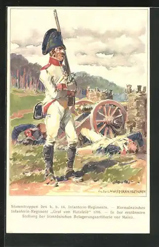 Künstler-AK Anton Hoffmann - München: Kurmainzisches Infanterie-Regiment Graf von Hetzfeld (1795)