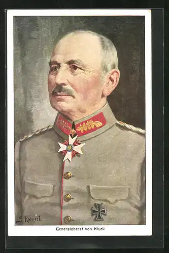 Künstler-AK Heerführer Generaloberst von Kluck in Uniform