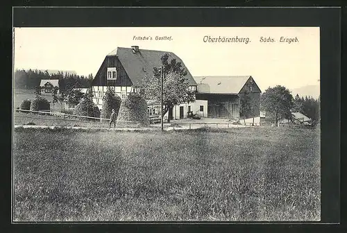 AK Oberbärenburg /Sächs. Erzgeb., Fritsche`s Gasthof