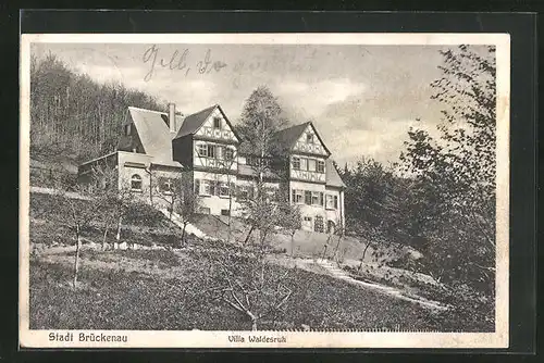 AK Brückenau, Hotel Villa Waldesruh