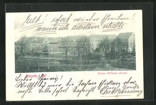 AK Bünde i.W., Kaiser Wilhelmstrasse