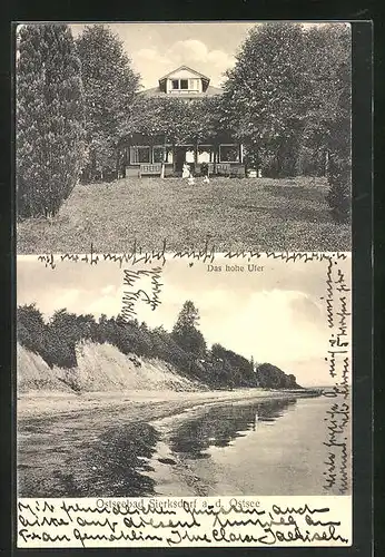 AK Sierksdorf / Ostsee, Haus mit Garten, hohes Ufer