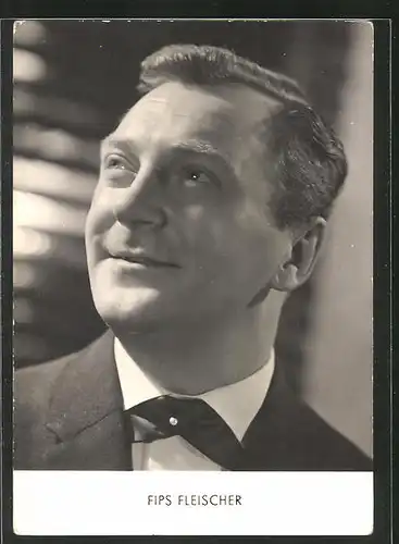 AK Musiker Flips Fleischer im Anzug mit Fliege