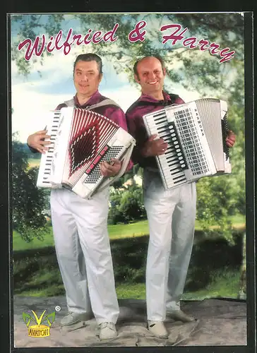 AK Musiker Wilfried & Harry mit Akkordeons