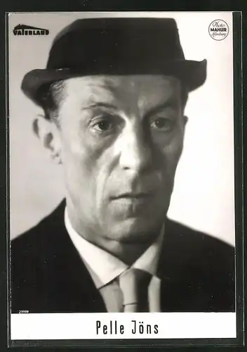 AK Musiker Pelle Jöns im Anzug mit Hut