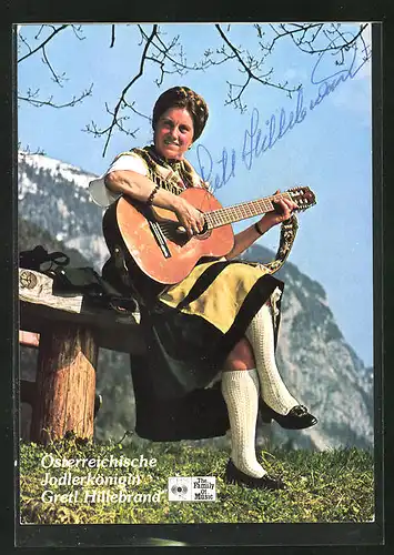 AK Musikerin Gretl Hildebrand, mit Autograph