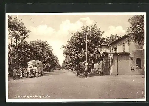 AK Zeithain, Lager an der Hauptstrasse und Fahrzeug