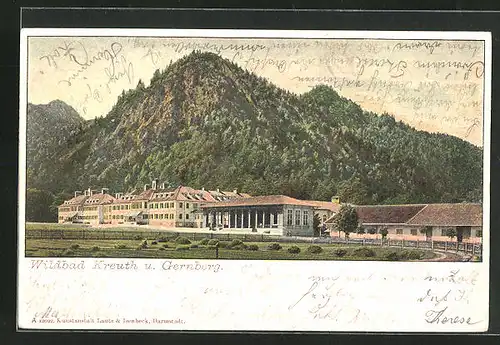 AK Wildbad Kreuth, Teilansicht und Gernberg