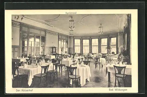 AK Bad Wildungen, Kaiserhof, Speisesaal