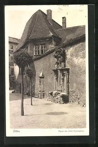 AK Zittau, Mauer am alten Gymnasium