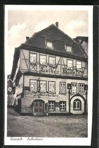 AK Eisenach, Lutherhaus mit Gasthaus Lutherkeller