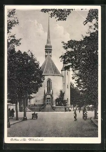 AK Zittau i. Sa., Blick zur Weberkirche