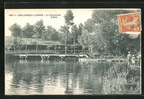 AK Coulanges-sur-Yonne, La Passerelle