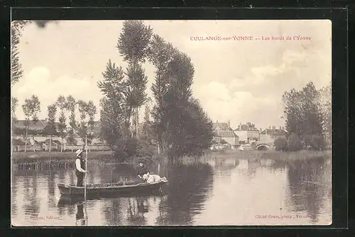 AK Coulanges-sur-Yonne, Les bords de l`Yonne