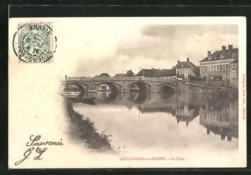 AK Coulanges-sur-Yonne, Le Pont