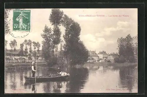 AK Coulanges-sur-Yonne, Les bords de l`Yonne