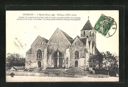 AK Courlon, L`Eglise Moyen-Age Gothique