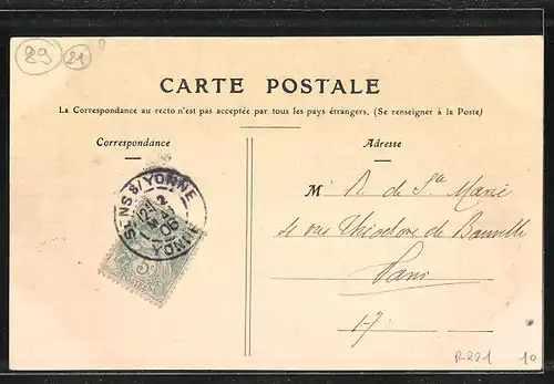 AK Courlon, L`Eglise et la Poste