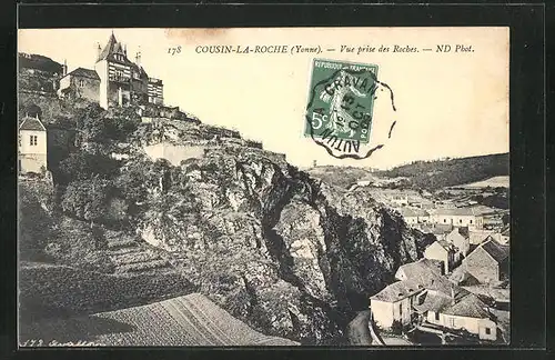 AK Cousin-la-Roche, Vue prise des Roches