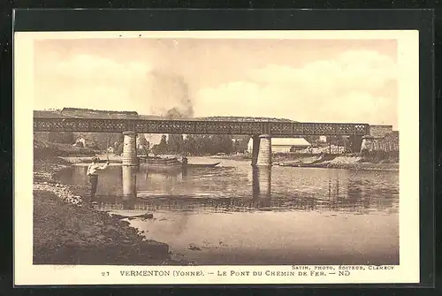 AK Vermenton, Le Pont du Chemin de Fer