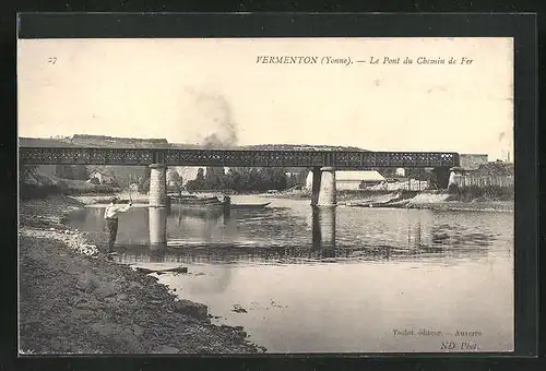 AK Vermenton, Le Pont du Chemin de Fer