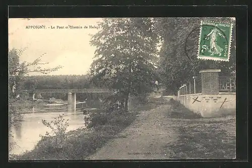 AK Appoigny, Le Pont et Chemin de Halage