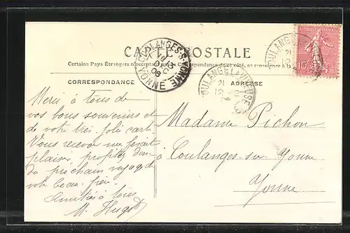 AK Coulanges-la-Vineuse, Vue prise de l`Argilier