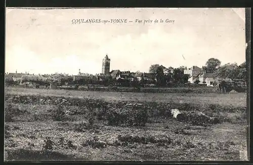 AK Coulanges-sur-Yonne, Vue prise de la Gare