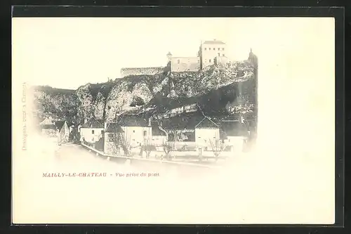 AK Mailly-la-Ville, Vue prise du Pont