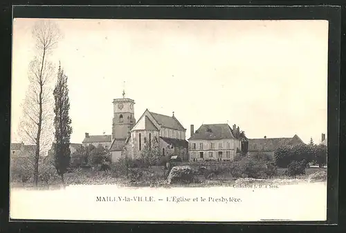 AK Mailly-la-Ville, L`Eglise et le Presbytère