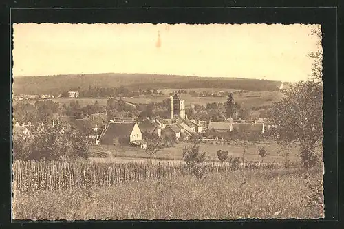 Foto-AK Lucy-sur-Yonne, Teilansicht