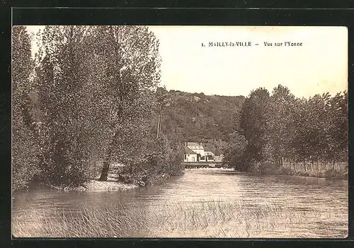 AK Mailly-la-Ville, Vue sur l`Yonne