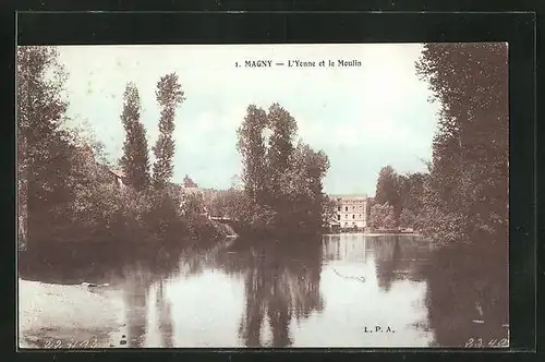 AK Magny, L`Yonne et le Moulin
