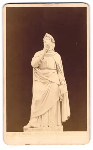 Fotografie Giacomo Brogi, Firenze, Ansicht Florenz, Skulptur Francesco Petrarca