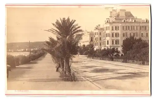 Fotografie E. Degand, Nizza, Ansicht Nizza, Hotelgebäude an der Promenade