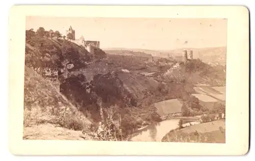 Fotografie Ferd. Henning, Naumburg a/S., Ansicht Rudelsburg, Panorama mit Burg Rudelsburg