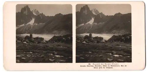 Stereo-Fotografie NPG, Berlin-Steglitz, Ansicht Charmoz, Mont-Blanc, Mer de Glace pres du Chapeau