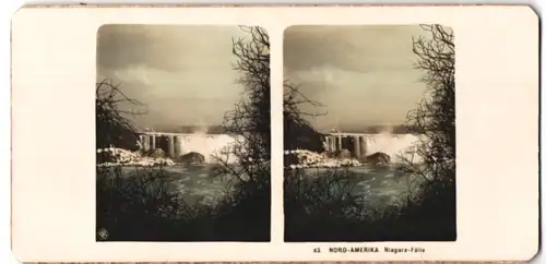 Stereo-Fotografie Peter Peters, Hamburg, Ansicht Niagara / NY, Wasserfall - Niagara-Fälle