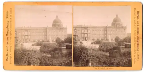 Stereo-Fotografie Artist.-phot. Gesellschaft, Berlin, Ansicht Berlin, Blick zum Stadtschloss