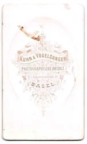 Fotografie Kuhn & Vogelsanger, Basel-St. Johann, Vorstadt 35, Portrait junge Dame mit Hochsteckfrisur und Halskette