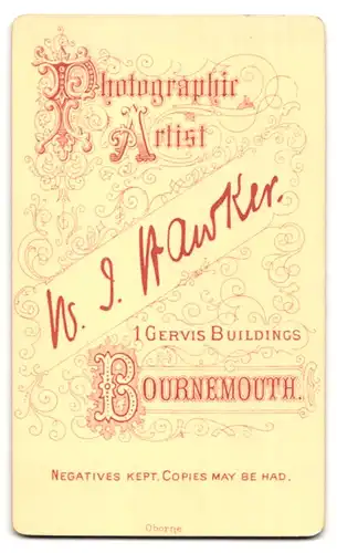 Fotografie W.J. Hawker, Bournemouth, 1 Gervis Buildings, Vater mit Tochter